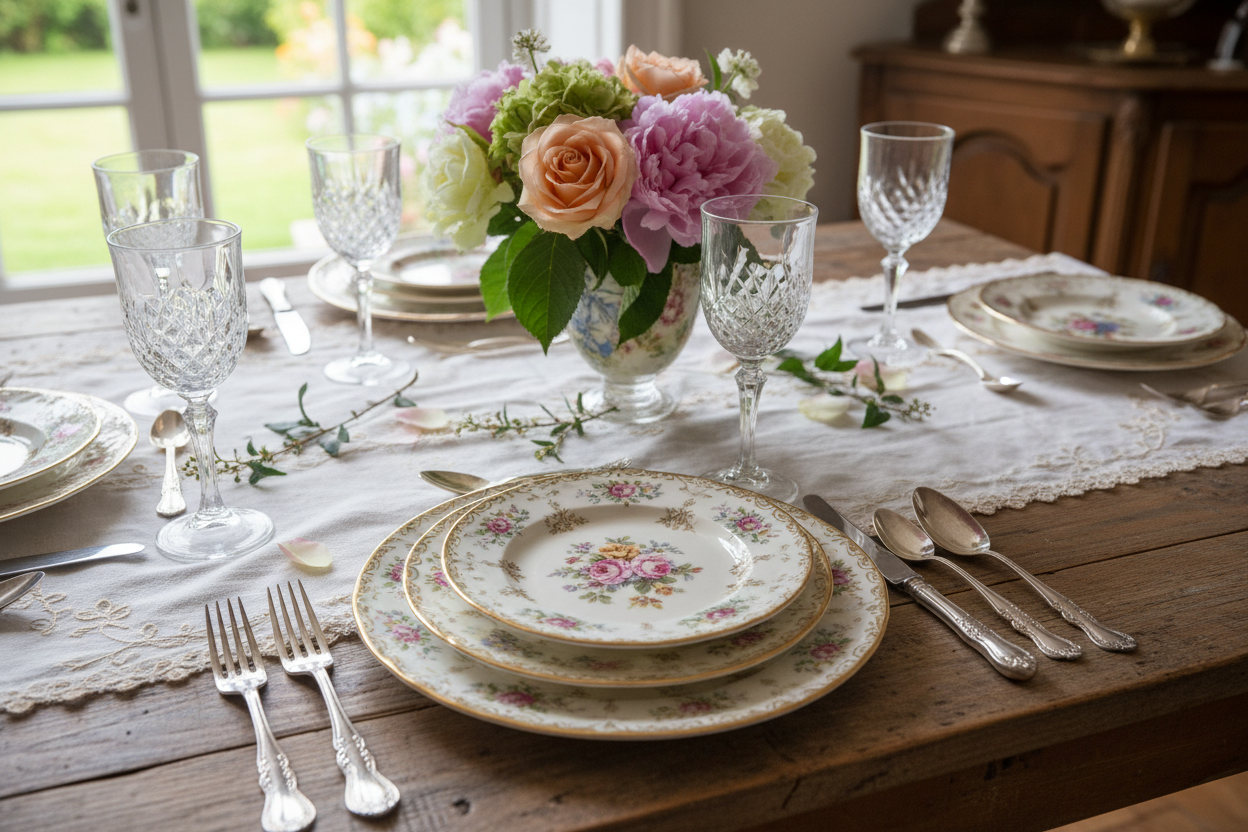 Vintage Dinner Plates – Royal Doulton, George Jones, Noritake