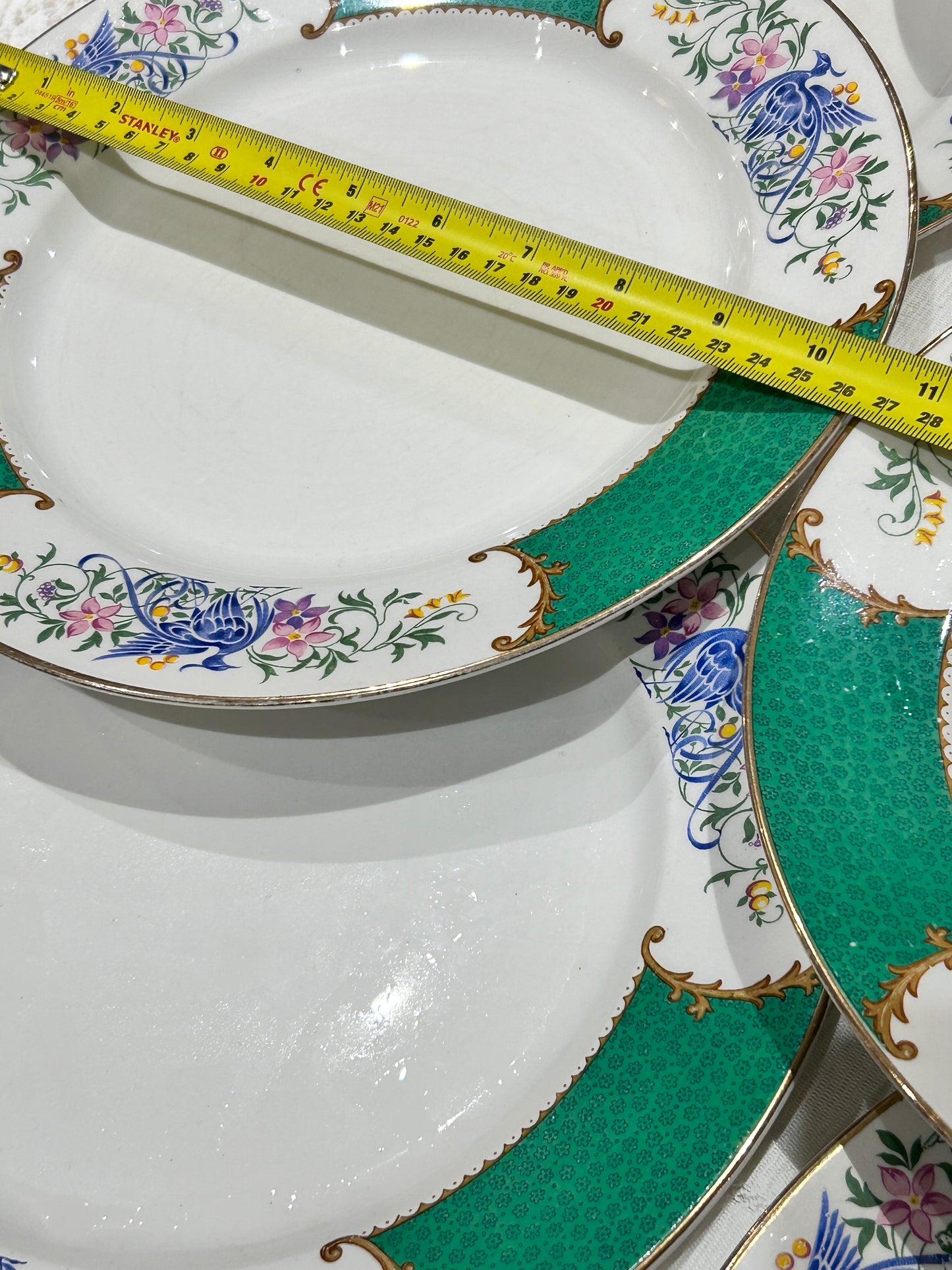 Vendu - Assiettes plates anciennes - Vert