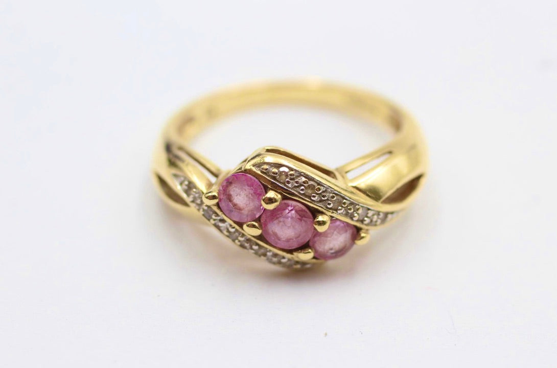 ladies 9ct gold dress rings Art Deco Style Citrine & Diamond 9ct Gold Dress Ring Ellibelle Jewellery