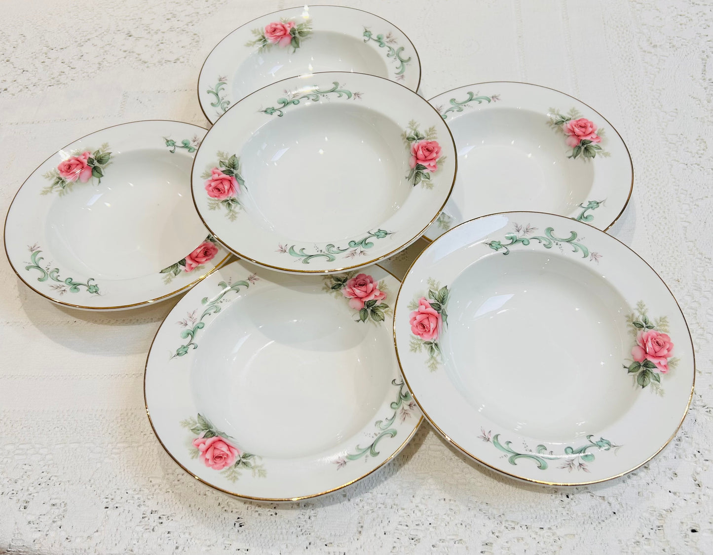 Vintage Royal Grafton Pink Rose 27-Piece Dinner Set – Made in England – Elegant Bone China Tableware