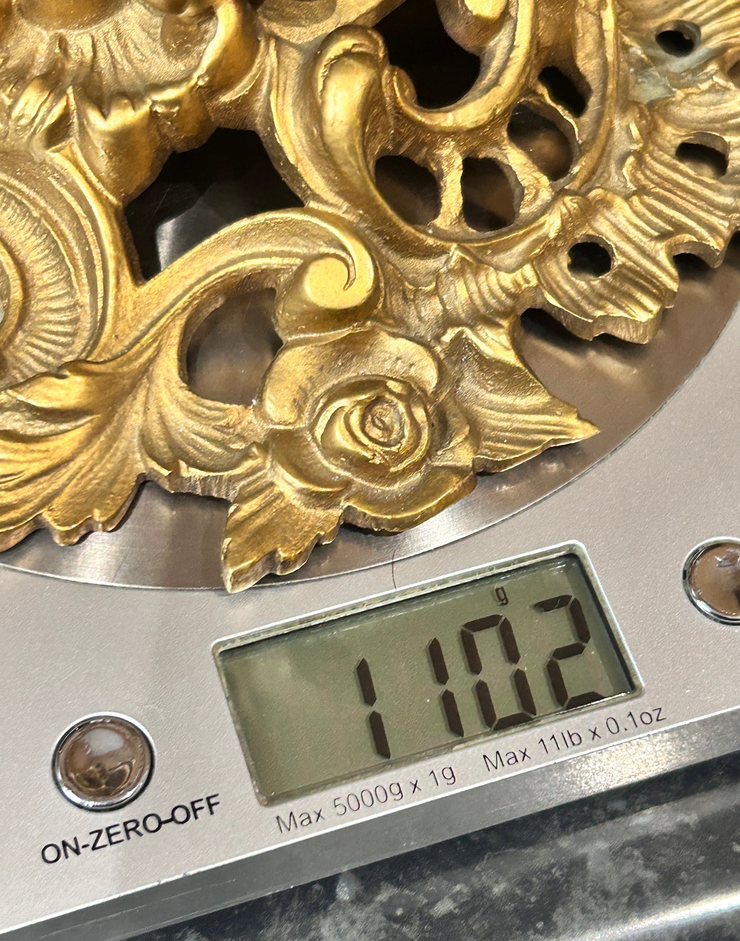 Sold - Vintage French Rococo Metal Table Lamp