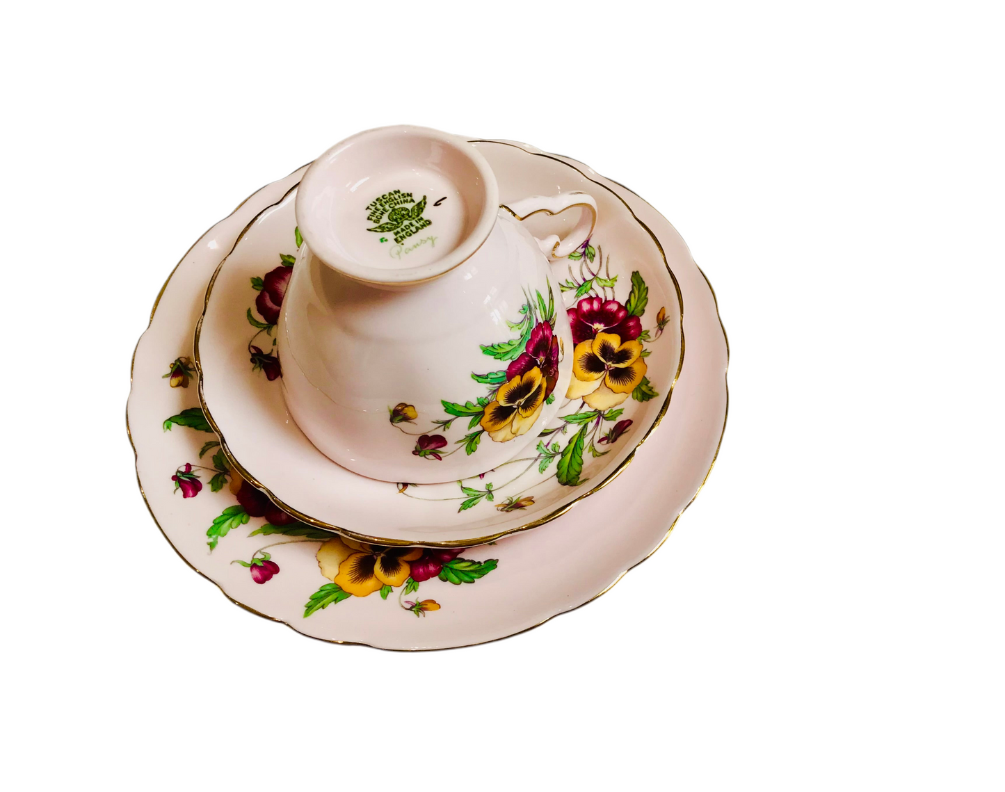 Sold - Tuscan pink teacup & saucer set - vintage afternoon tea china