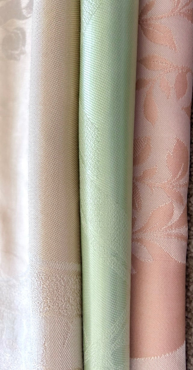 Nappe damassée irlandaise rose blush