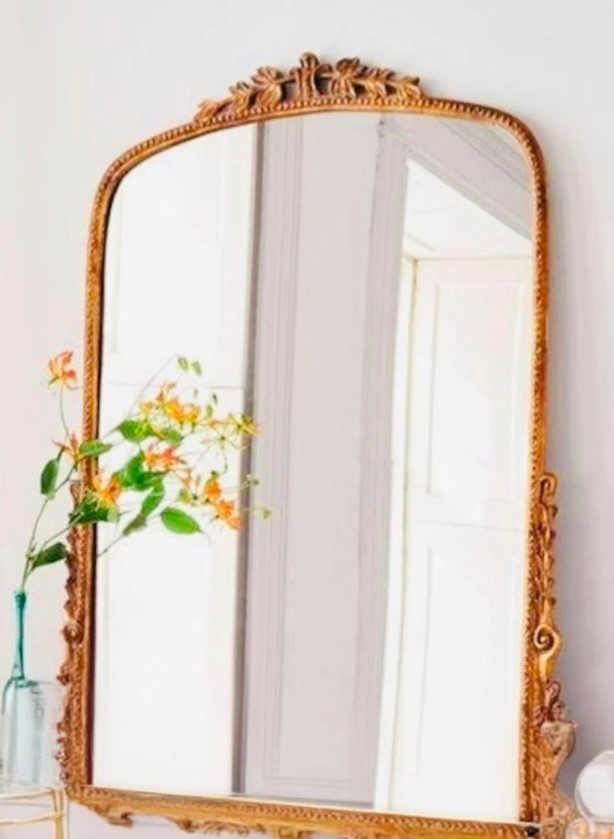 Sold - Large Gilt Overmantle Wall Mirror