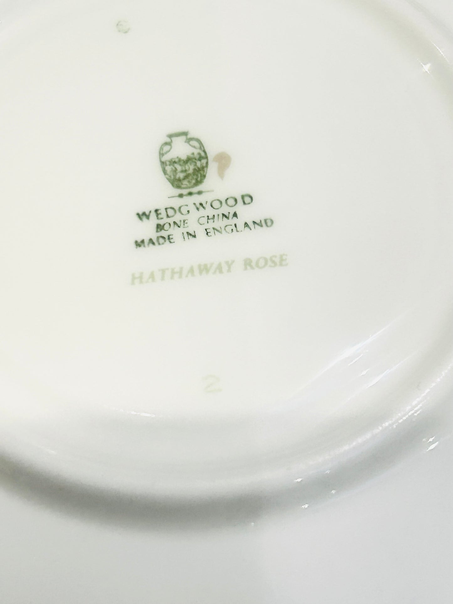 Wedgwood China “Hathaway Rose”Teacup & Saucer Trio - Pink Floral