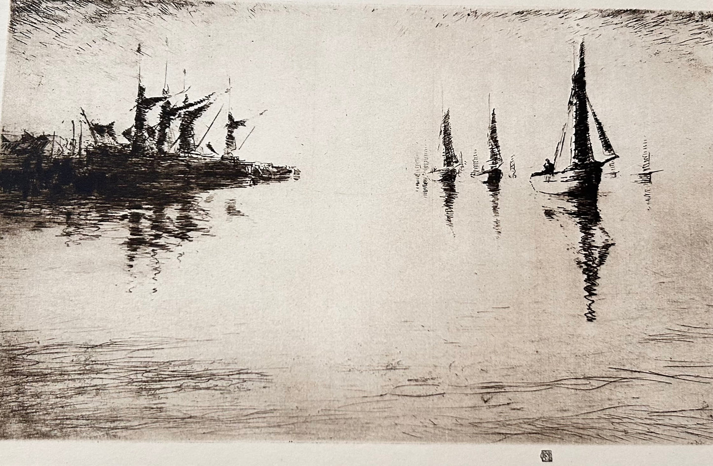 James McBey (écossais) Gravure en noir et blanc