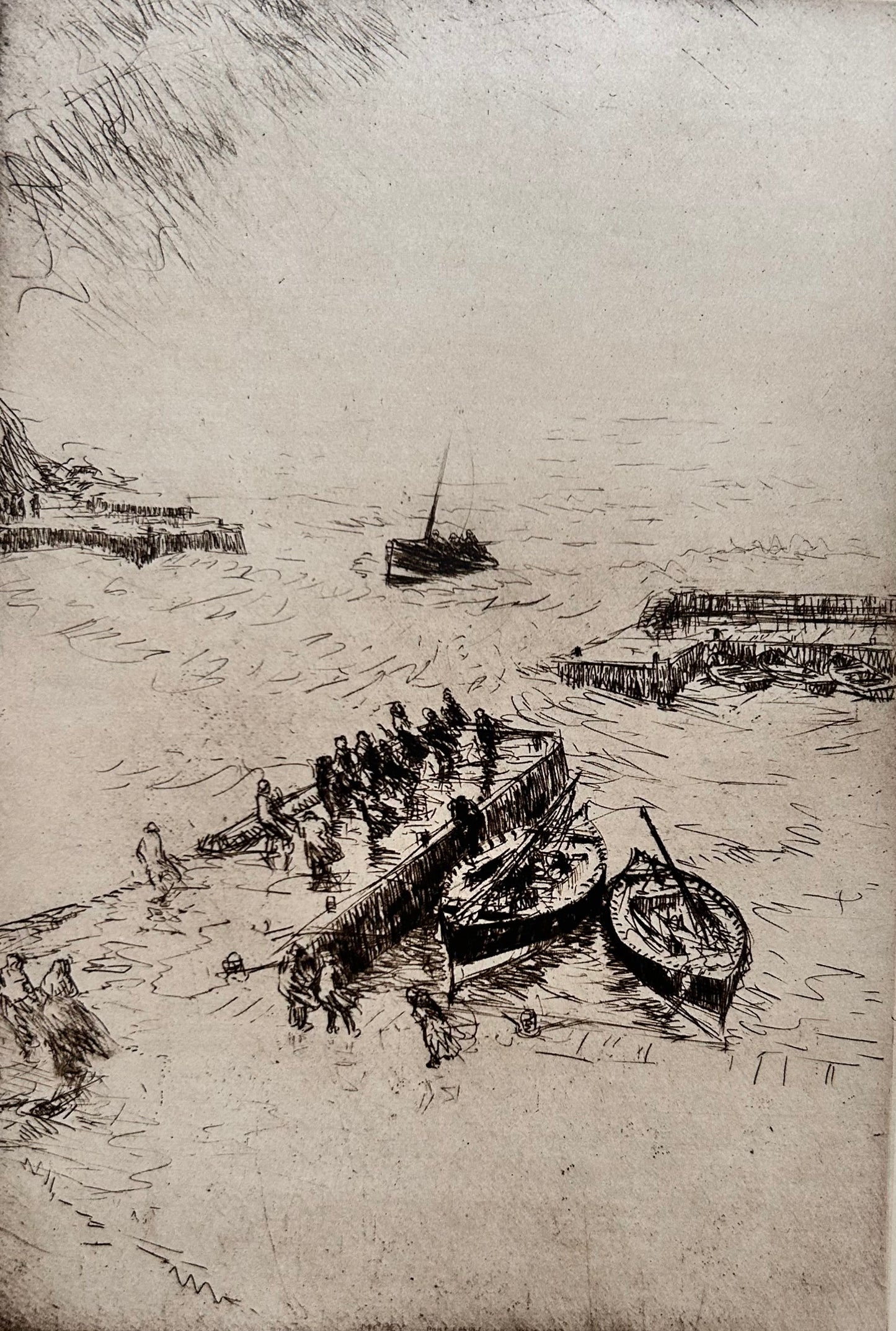 James McBey (écossais) Gravure en noir et blanc