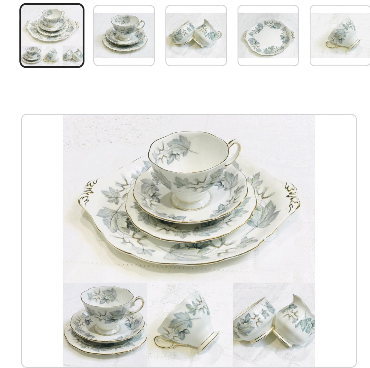 Sold - Royal Albert “Silver Maple” Tea Set