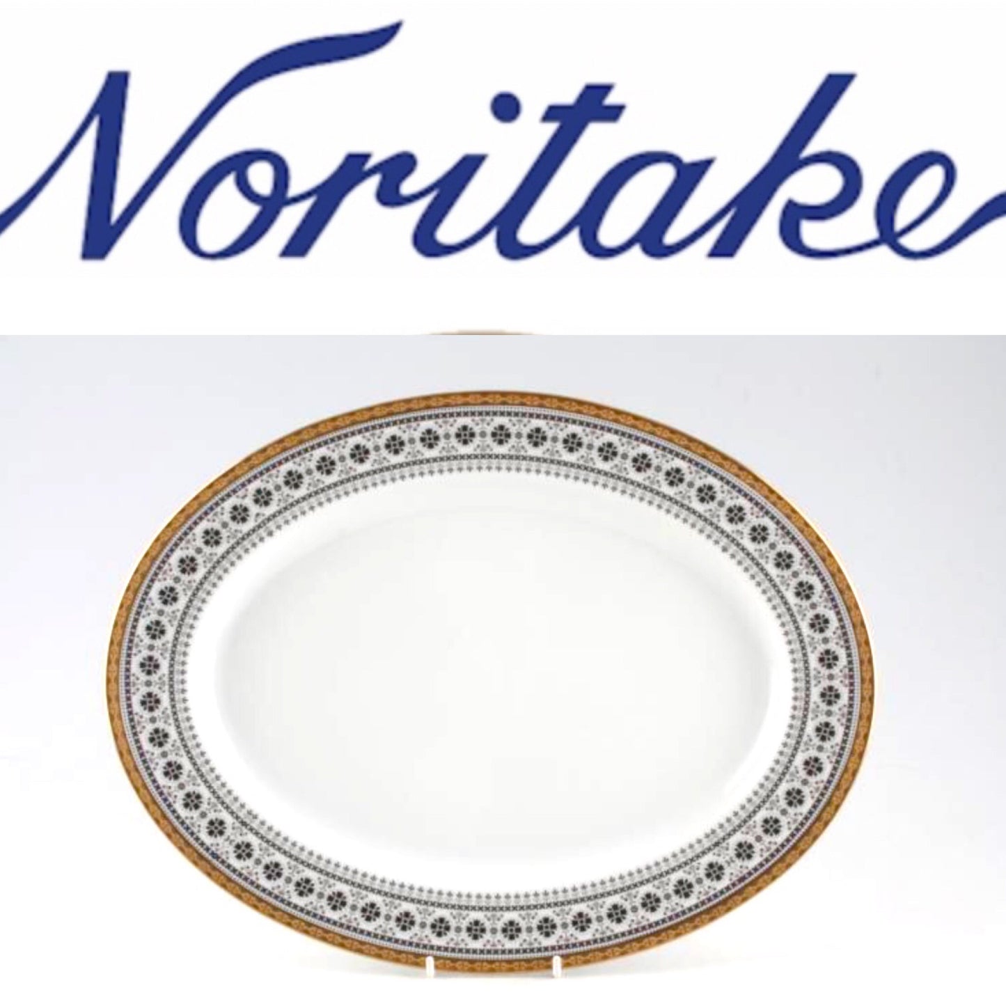 Grand plat de service de viande Noritake « Shéhérazade »