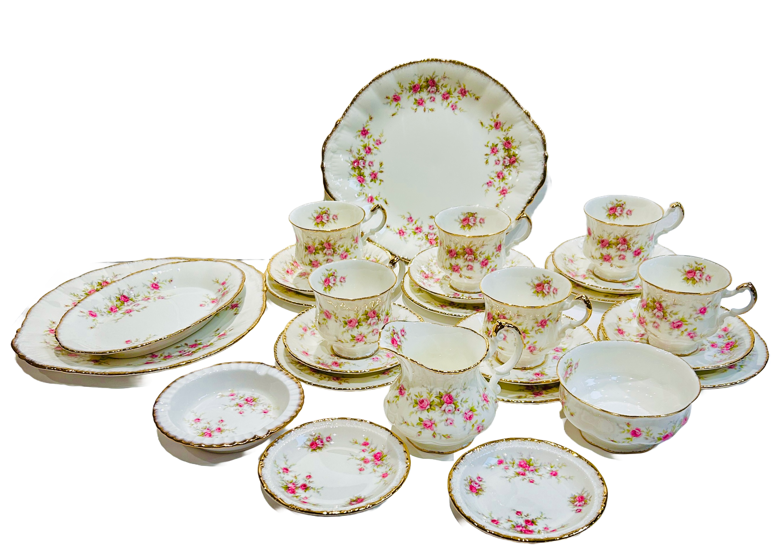 Vintage Porcelain Tea Set- RARE guelder rose high quality pattern