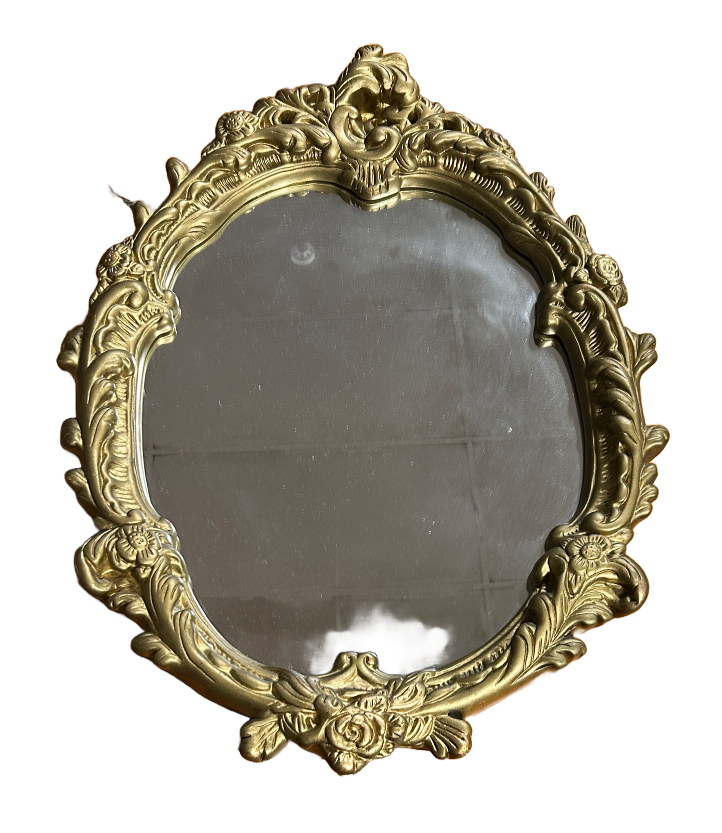SOLD - Rococo gilt framed wall mirror 18" x 24"