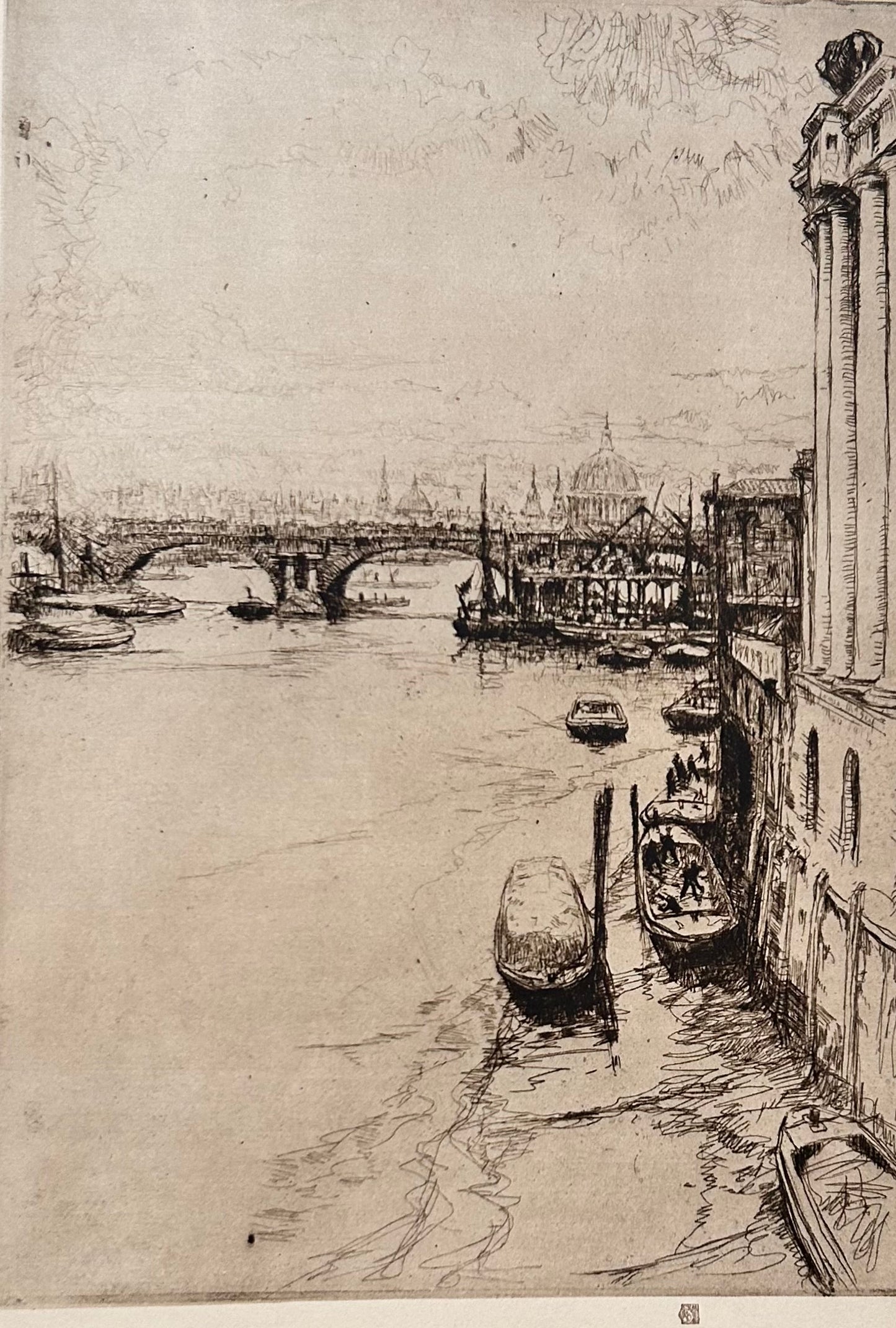 Vendu - Gravure noir et blanc de James McBey (écossais)