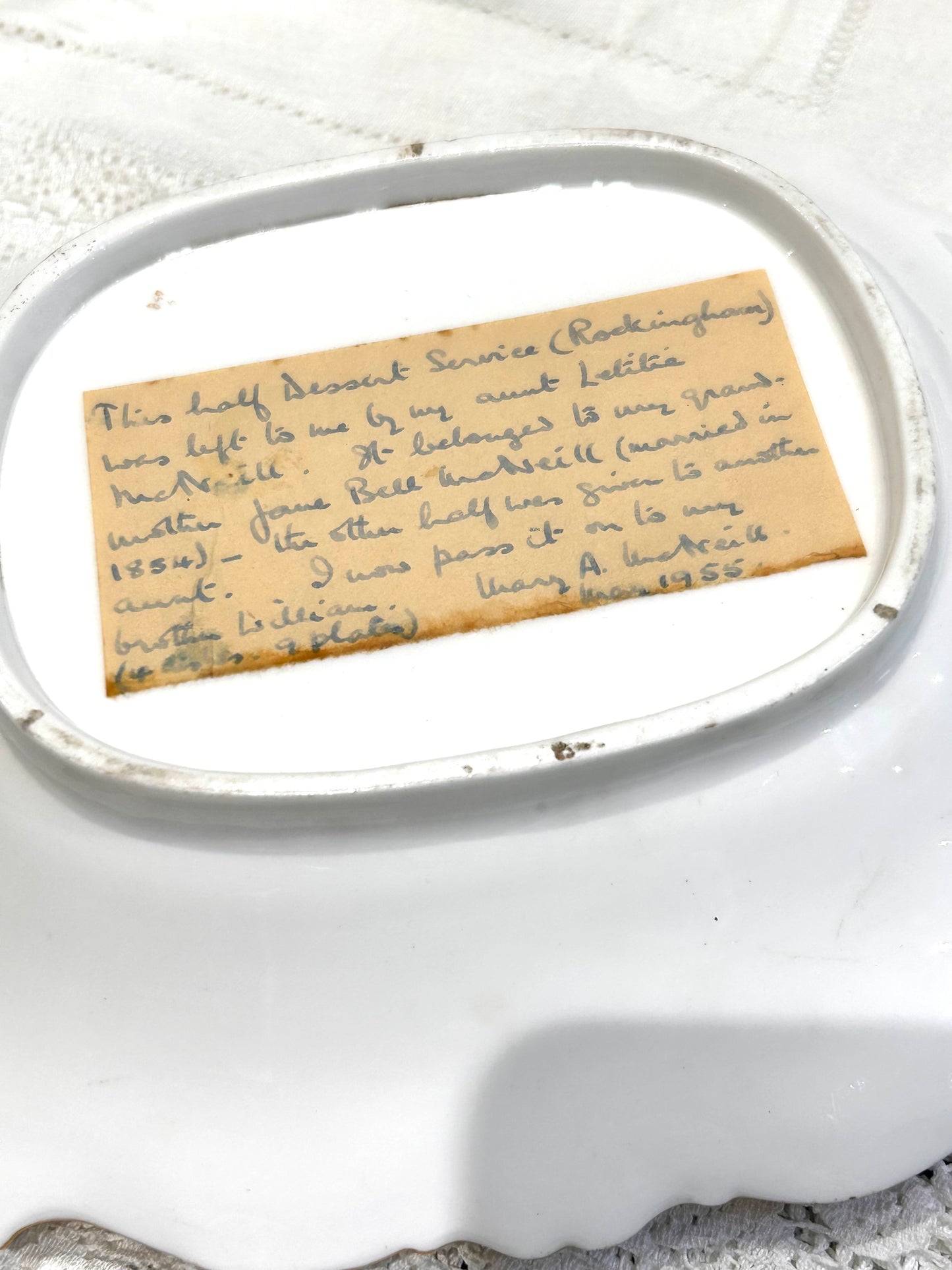 Sold - Antique Dessert Service - English Bone China (1854)