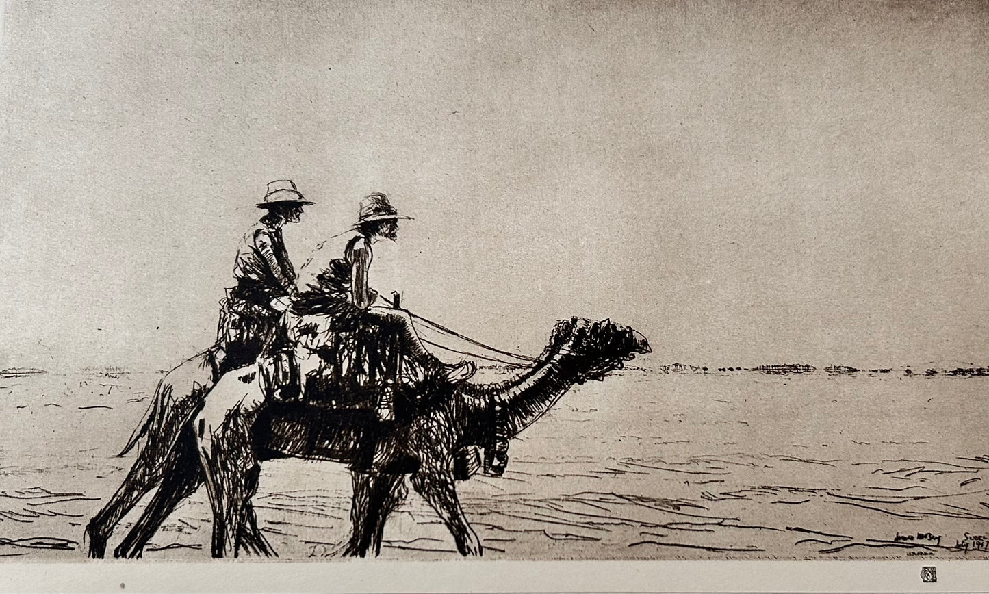 Vendu - Gravure de James McBey (écossaise) - Art mural « Signals »