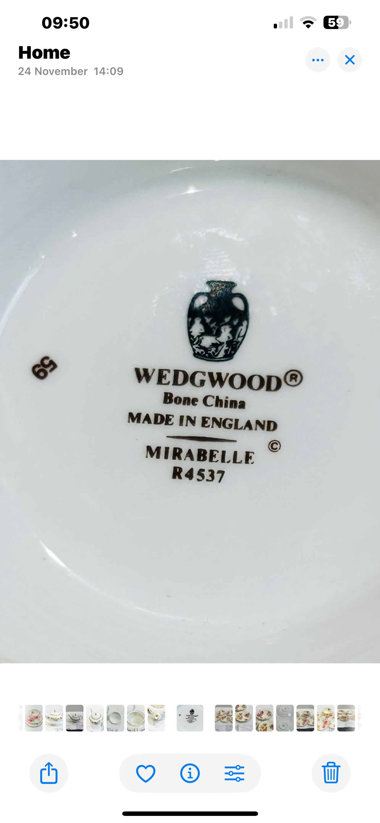 SOLD - Wedgwood Mirabelle Teapot - R4537