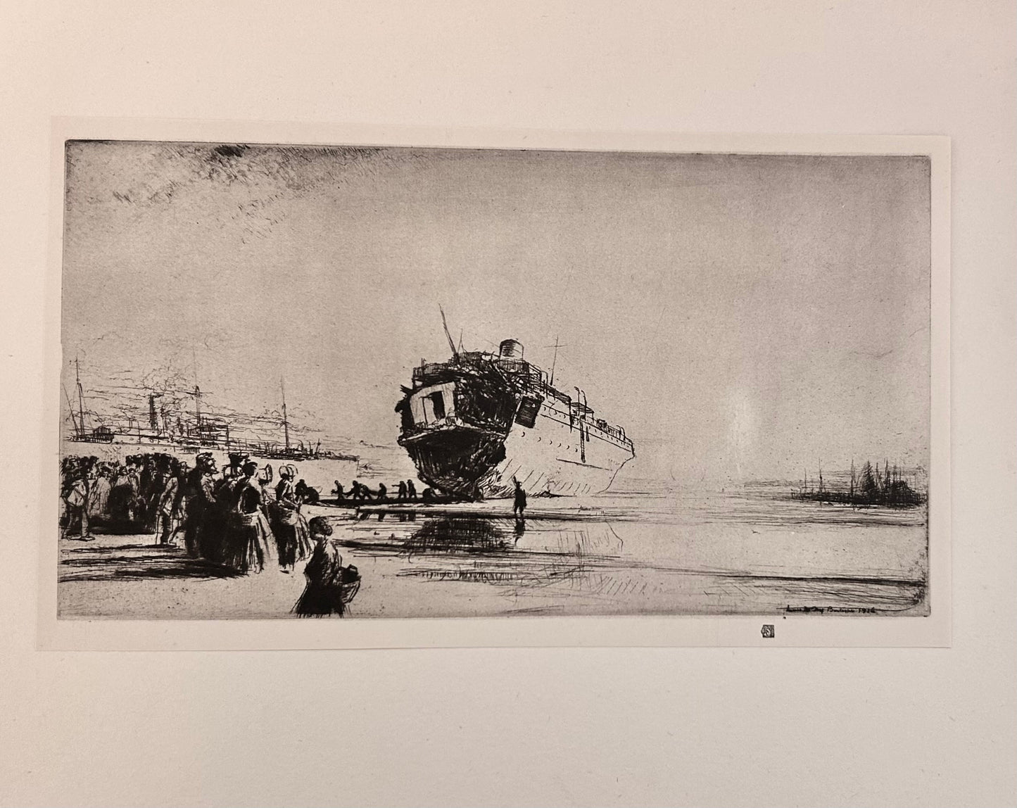 James McBey (écossais) Gravure en noir et blanc