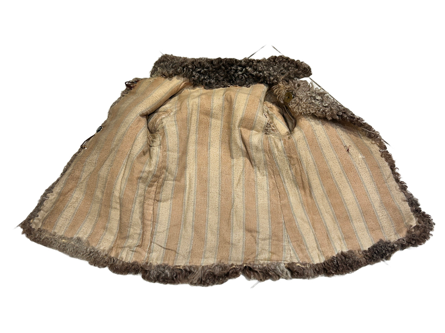 Manteau enfant en agneau persan bouclé - Fait main vintage