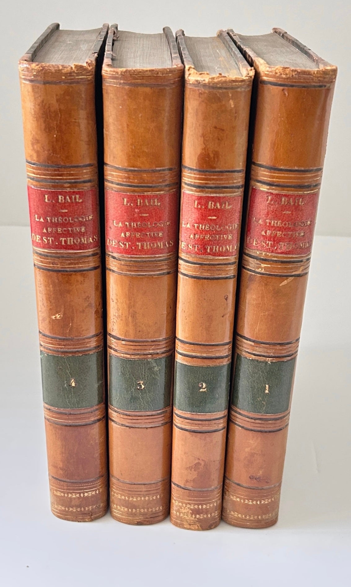Volume IV de La Théologie Affective Saint Thomas En Méditation Paris 1855 Livre Religieux Antique L Bail Vol IV