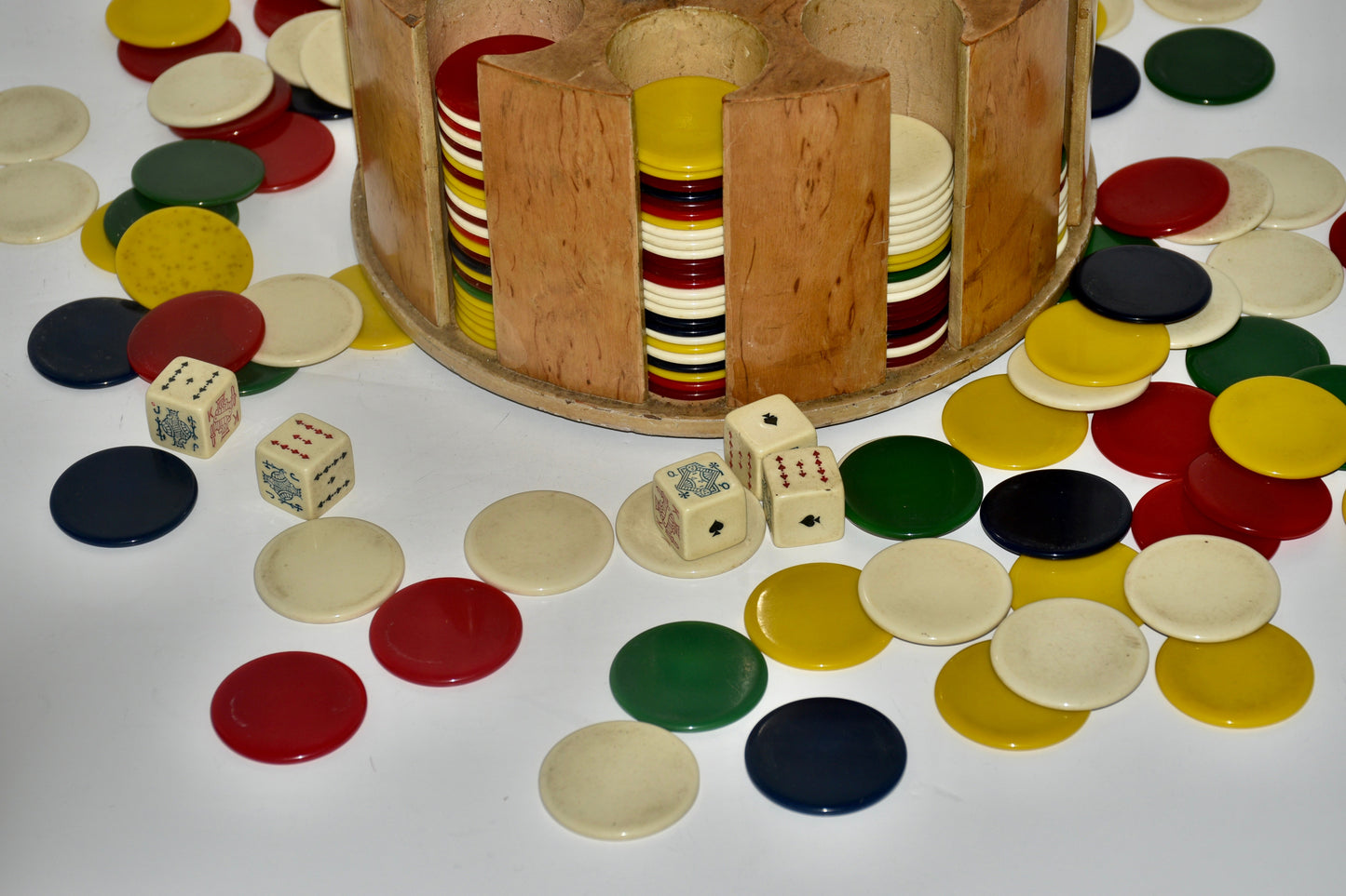 Asprey London 1930's Gaming Chip Roulette Caddy - Poker Chips