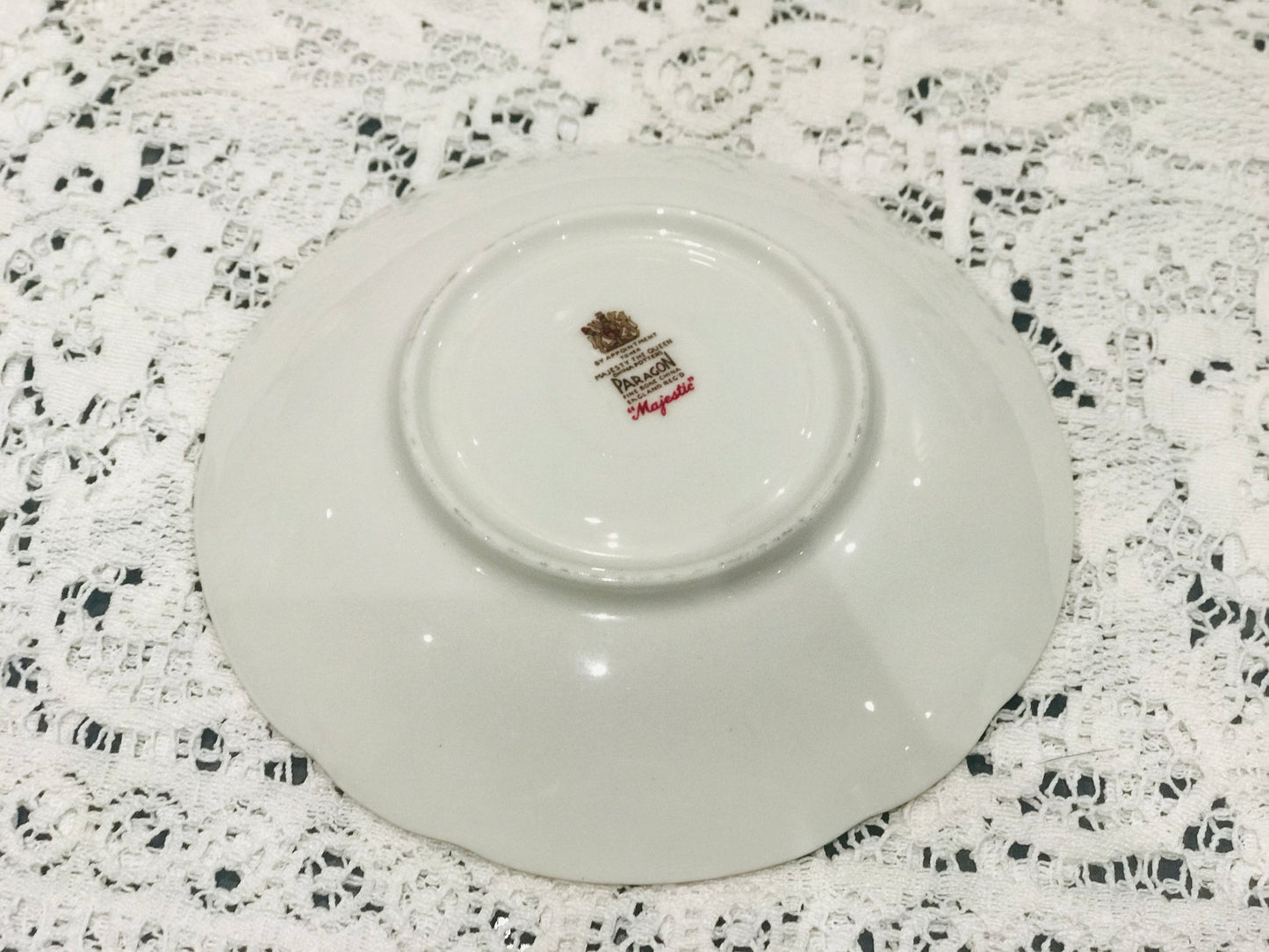 Paragon China Teacup & Saucer - “Majestic” - Red