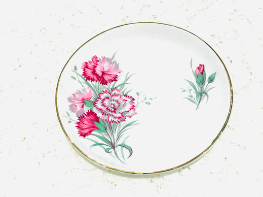 Pink Floral Teacup Trio Set - English Bone China 1950’s
