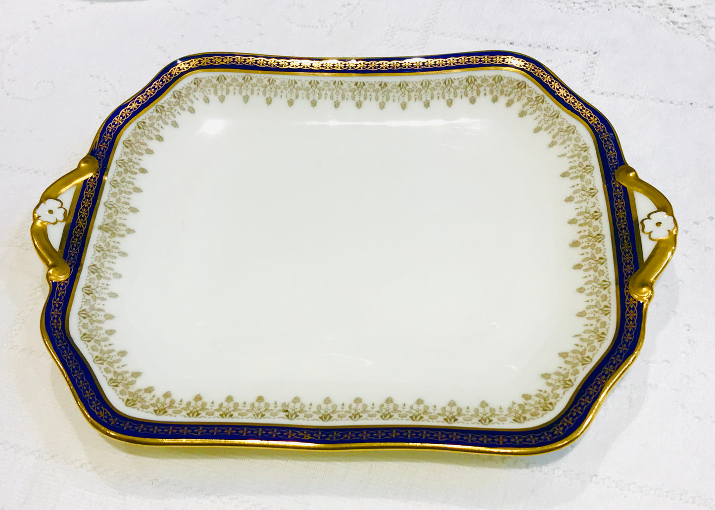 Assiette à gâteau en porcelaine Cauldon