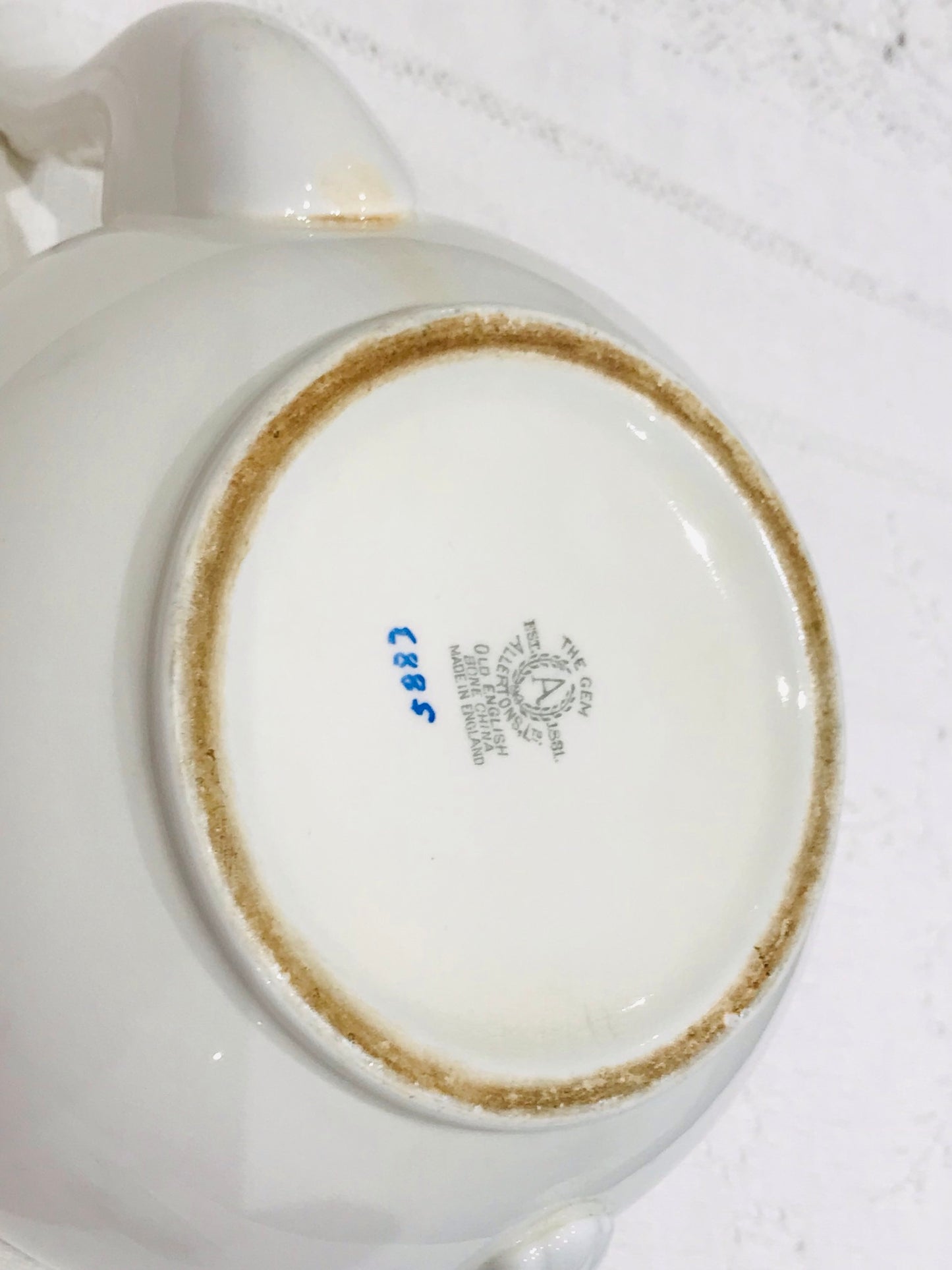 Blue Poppy Vintage Bone China Teacup Trio Set by Allertons