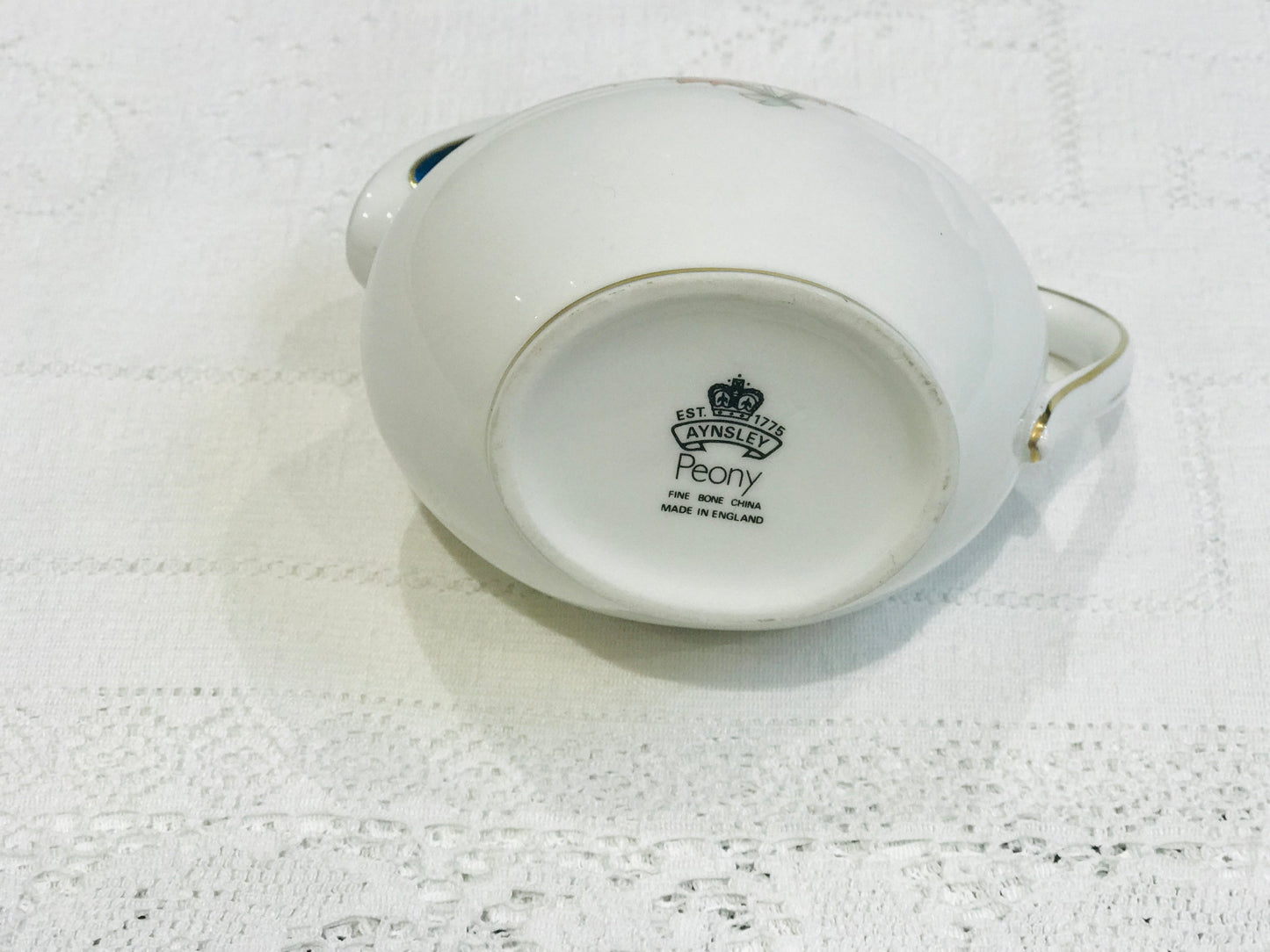 Pot à lait AYNSLEY motif pivoine