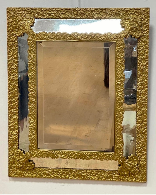 Dutch Repouse Gilt Mirror