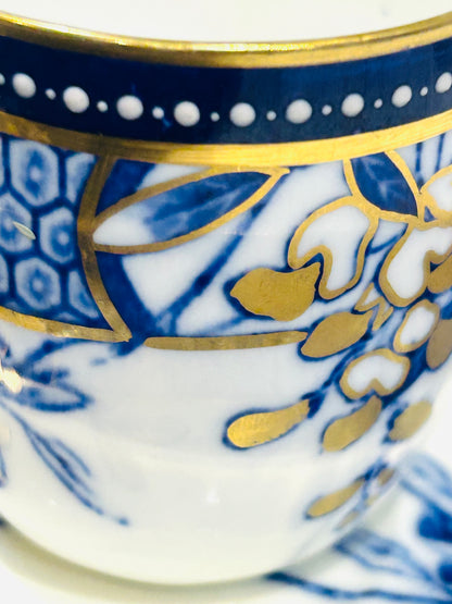 Antique Bone China Cup & Saucer Set Aesthetic Blue (Af) Collectors/Cabinet Display