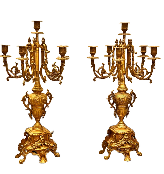 Sold Out - Pair of Tall Ornate Victorian Candelabras