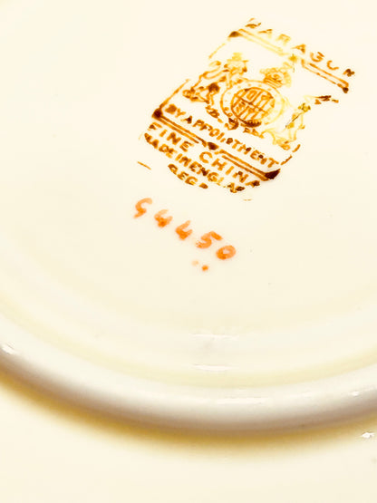 Paragon China - Vintage Pink & Yellow Rose Porcelain Tea Set – Gold Trimmed Cup, Saucer & Plate