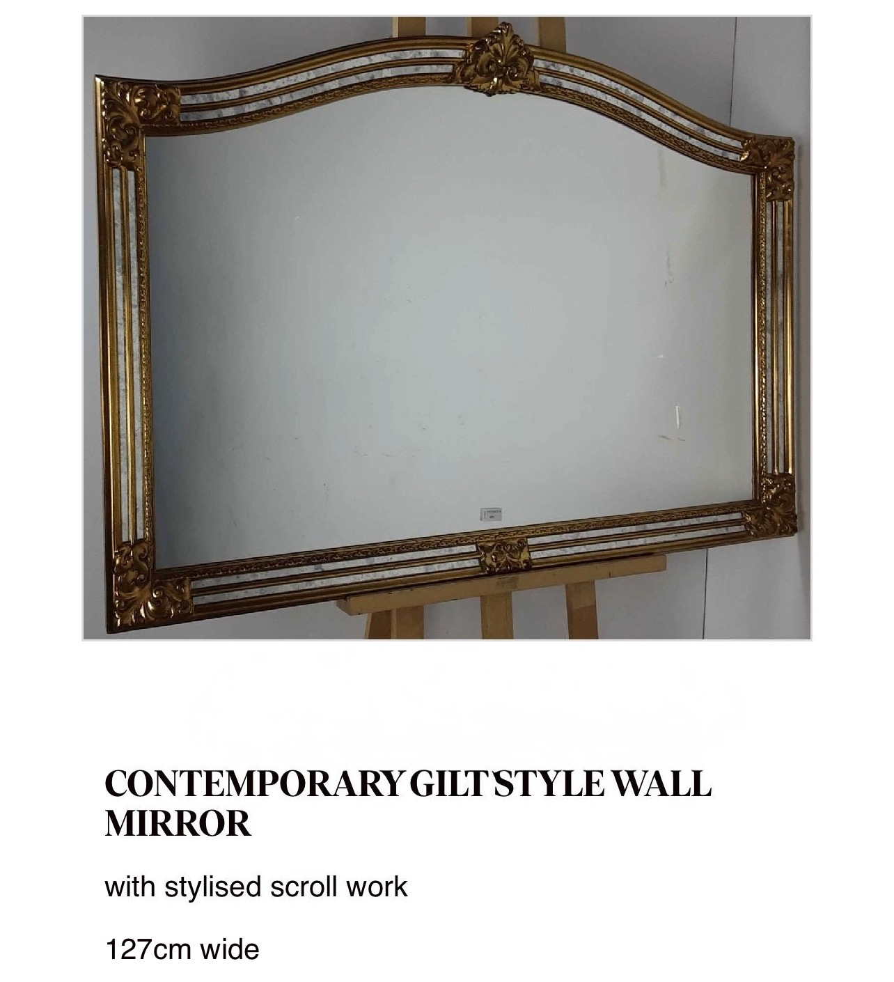 Large Gilt Overmantle Wall Mirror