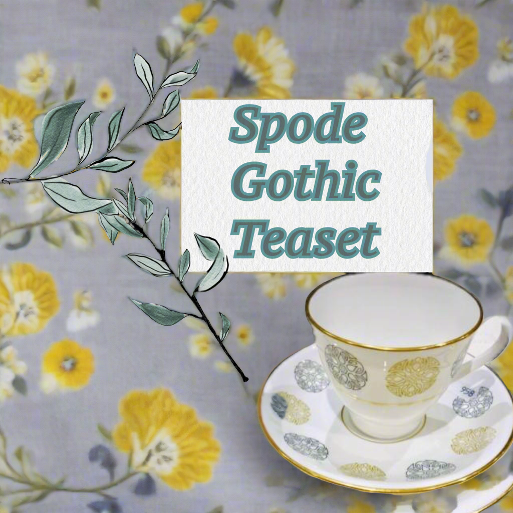 Spode China Tea Set  “Gothic” Pattern