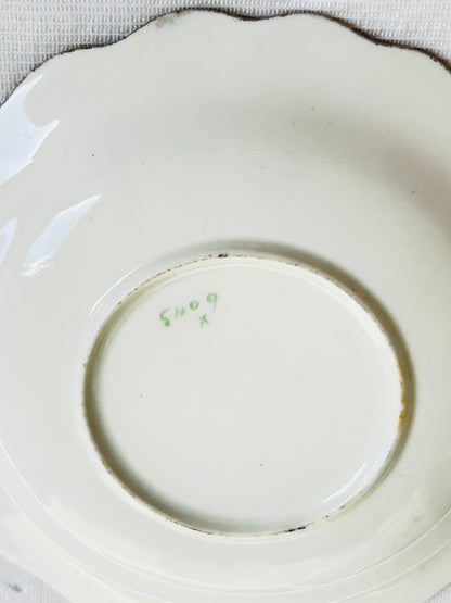 Antique Bone China Cabinet Cup – Glossy Finish, Gold Rim, Characterful Interior - European