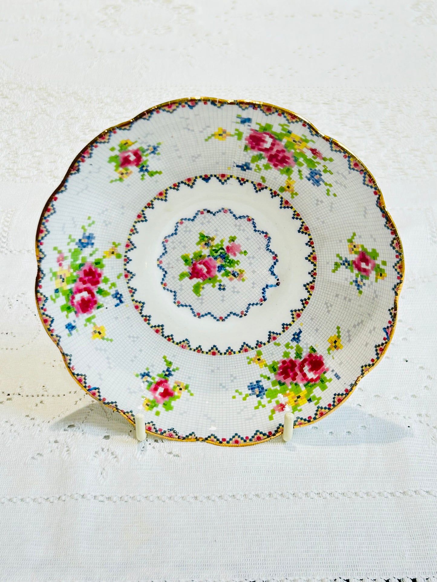 Single/Orphan Saucer Replacement Vintage China / Royal Albert “Petite Point” 1930’s