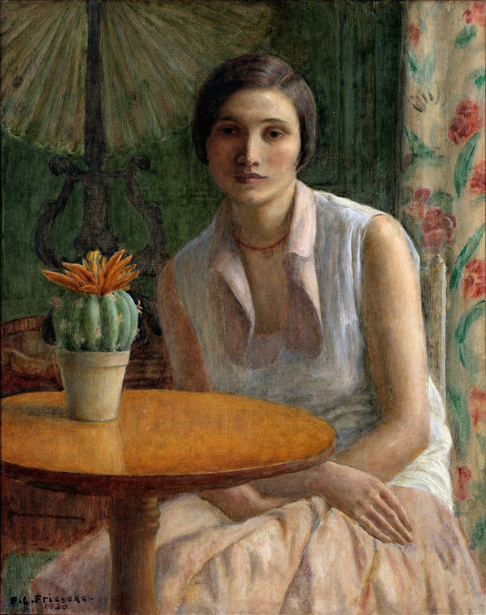 Impressionist Portrait of a Lady Wall Art Print