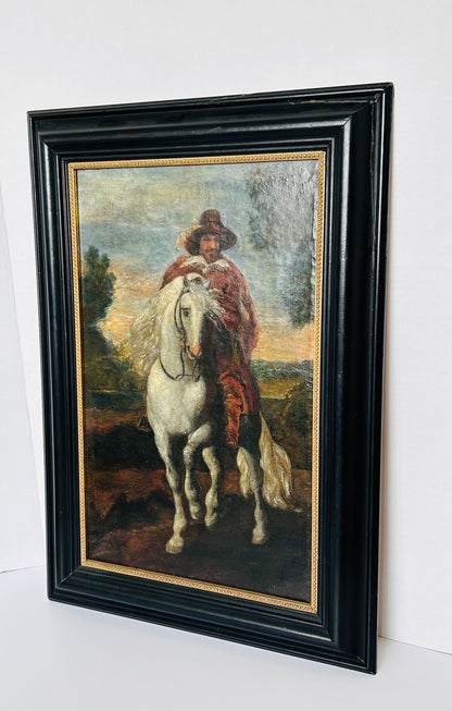 Sold Out - Antique Oil Painting - White Horse