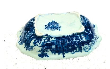 Charles Meigh & Son – Blue & White Transferware Covered Dish – Classical Landscape Pattern – Staffordshire Ironstone – c.1835–1860