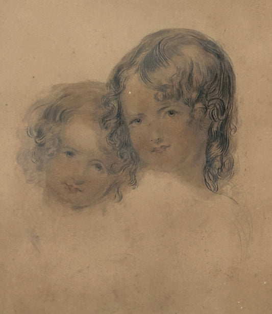 Calmaddy” Children after Sir Thomas Lawrence Chalk Drawing Wall Art Print 