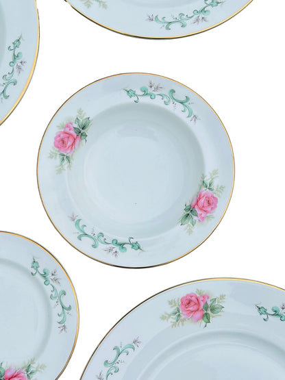 Vintage Royal Grafton Pink Rose 27-Piece Dinner Set – Made in England – Elegant Bone China Tableware