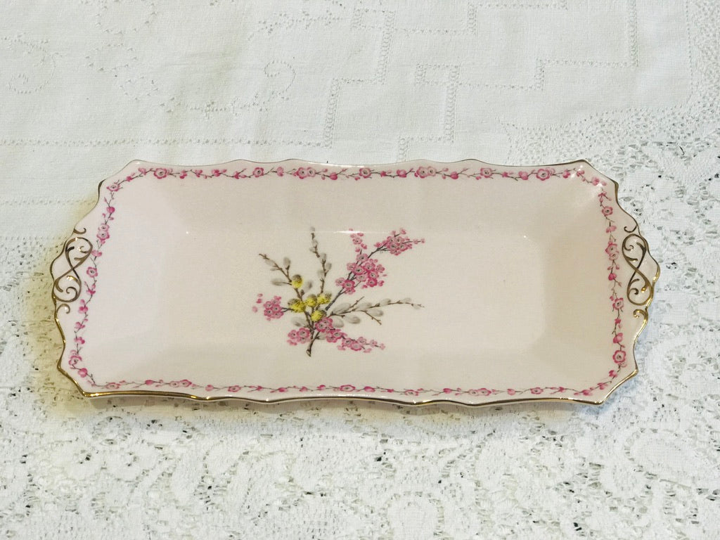 Plato para pastel/galleta rosa de belleza de abril toscano