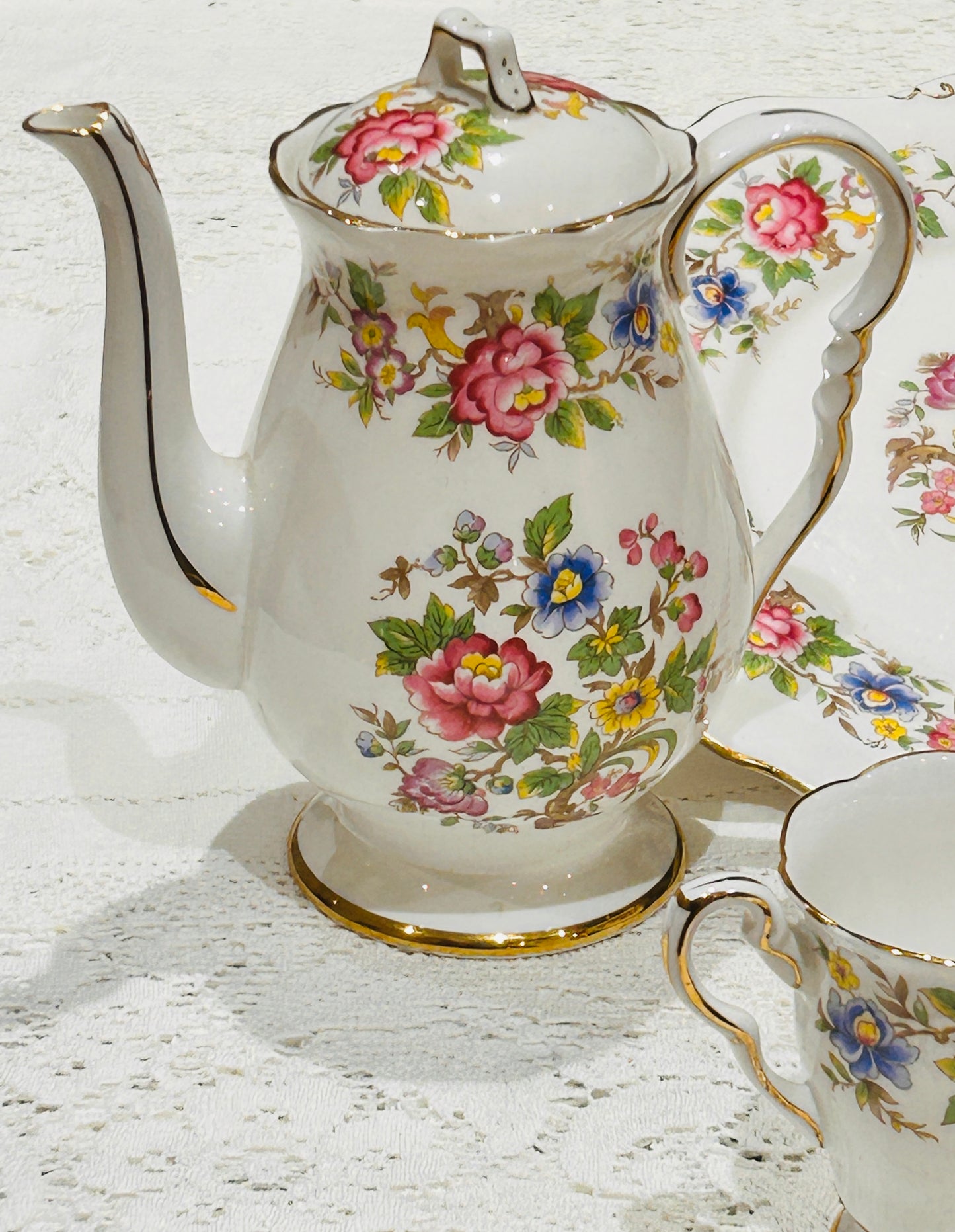 Crown Staffordshire Floral Teaware