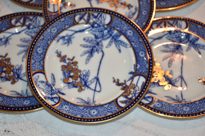 Sold Out - Art Nouveau Blue & Gold Plate Set