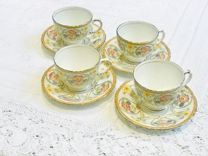 Vintage Coffee Cups &Saucers - Art Nouveau