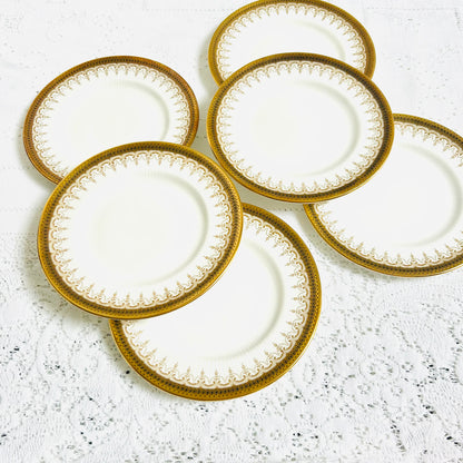 Service à thé vintage blanc et or Paragon Athena