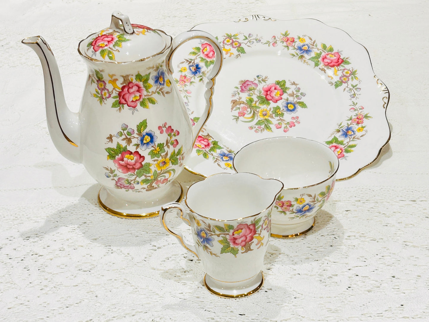 Crown Staffordshire Floral Teaware