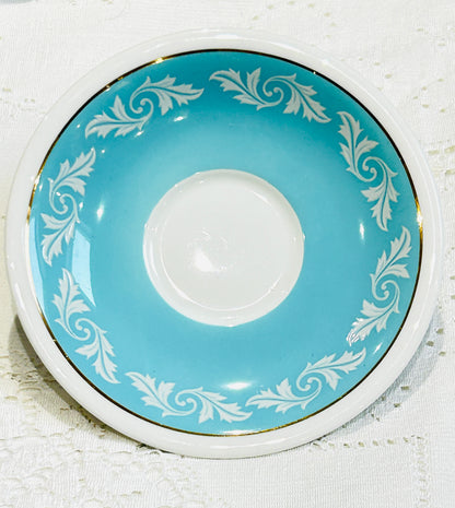 Aynsley Single Saucer Turquoise