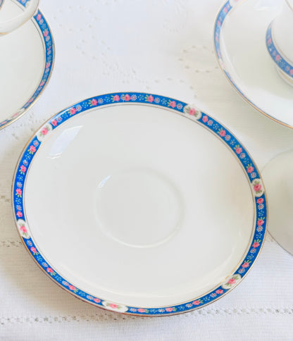 Tasses à thé et soucoupes en porcelaine Paragon Star - Début du siècle