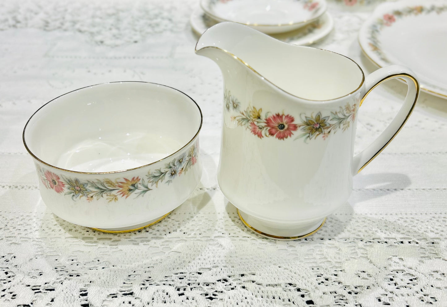 Paragon China - Belinda Pattern - Milk Jug & Sugar Bowl Set